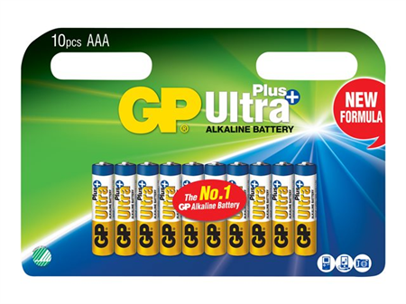 GP AAA/LR03 Batteri 1,5V Ultra Plus, 10-pack
